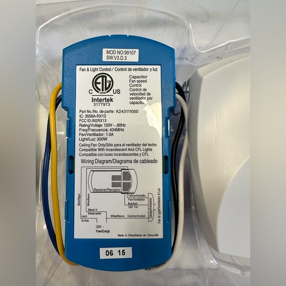 Hunter SimpleConnect Ceiling Fan Controller - Picture 8 of 9